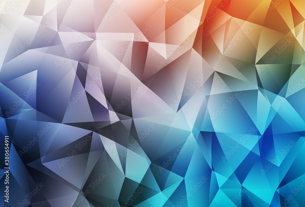Fototapeta premium Light Blue, Yellow vector low poly texture.