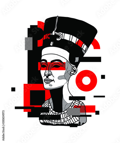 Crazy red style. Nefertiti.