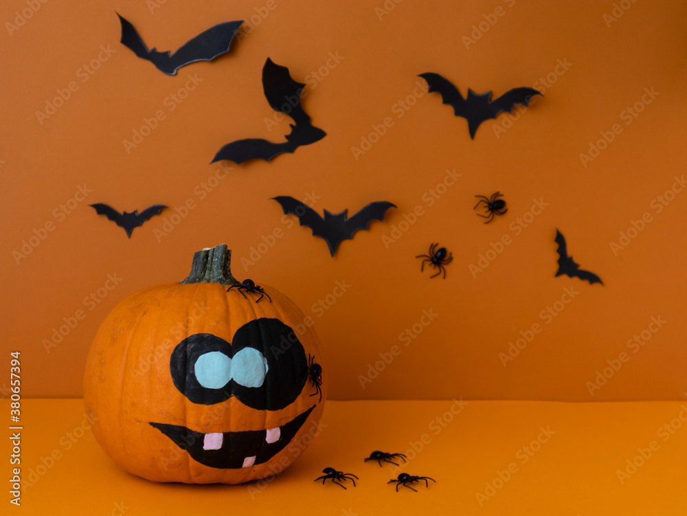 pumpkin with carved face pumpkin with carved face