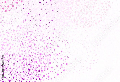 Light Purple  Pink vector template with circles.