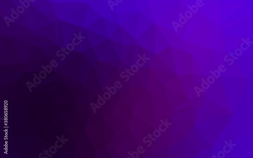 Dark Purple vector blurry triangle template. Colorful illustration in Origami style with gradient. New texture for your design.