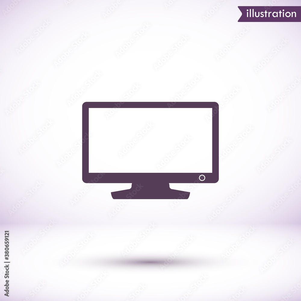 Monitor vector icon , lorem ipsum Flat design Monitor vector icon , lorem ipsum Flat design