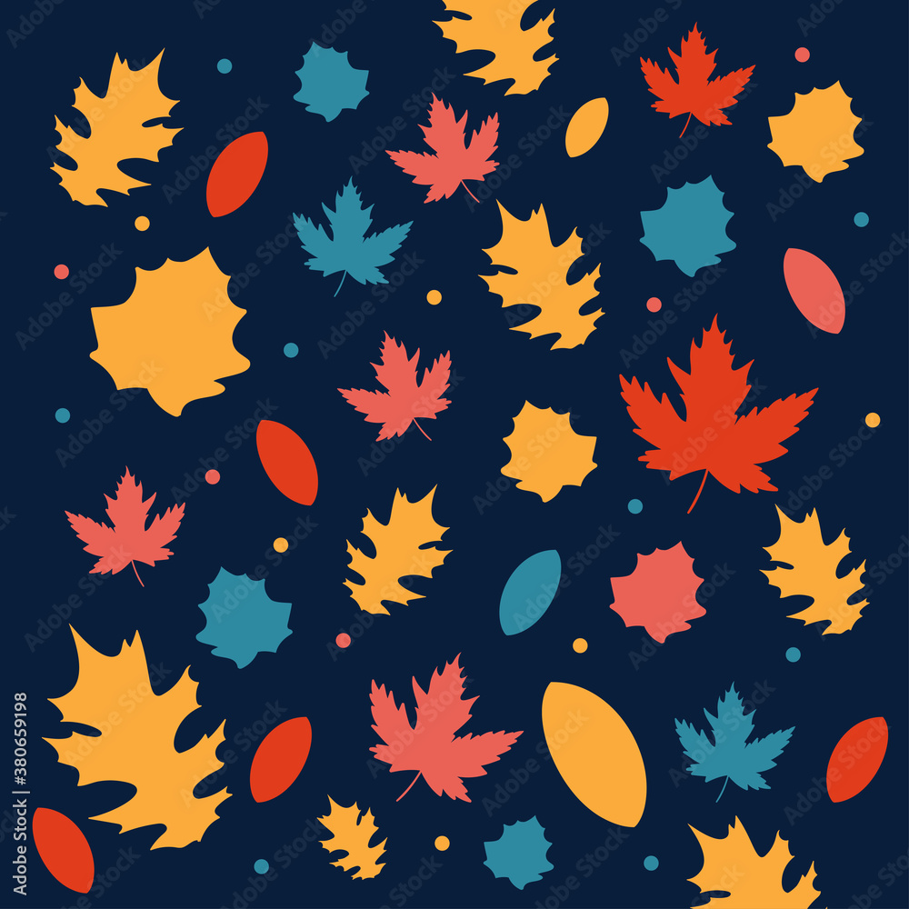 Hello Autumn Pattern Vector Design Illustration For Celebrate Moment