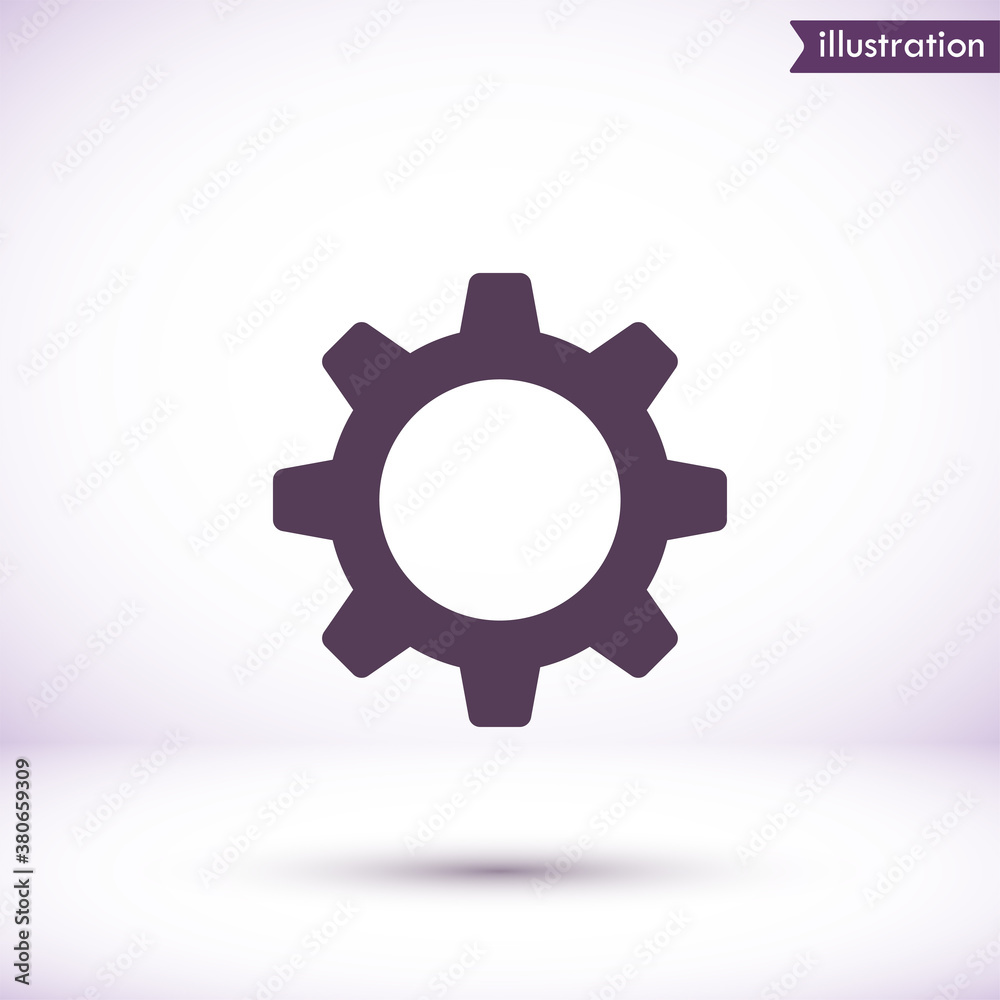 Gears vector icon , lorem ipsum Flat design Gears vector icon , lorem ipsum Flat design