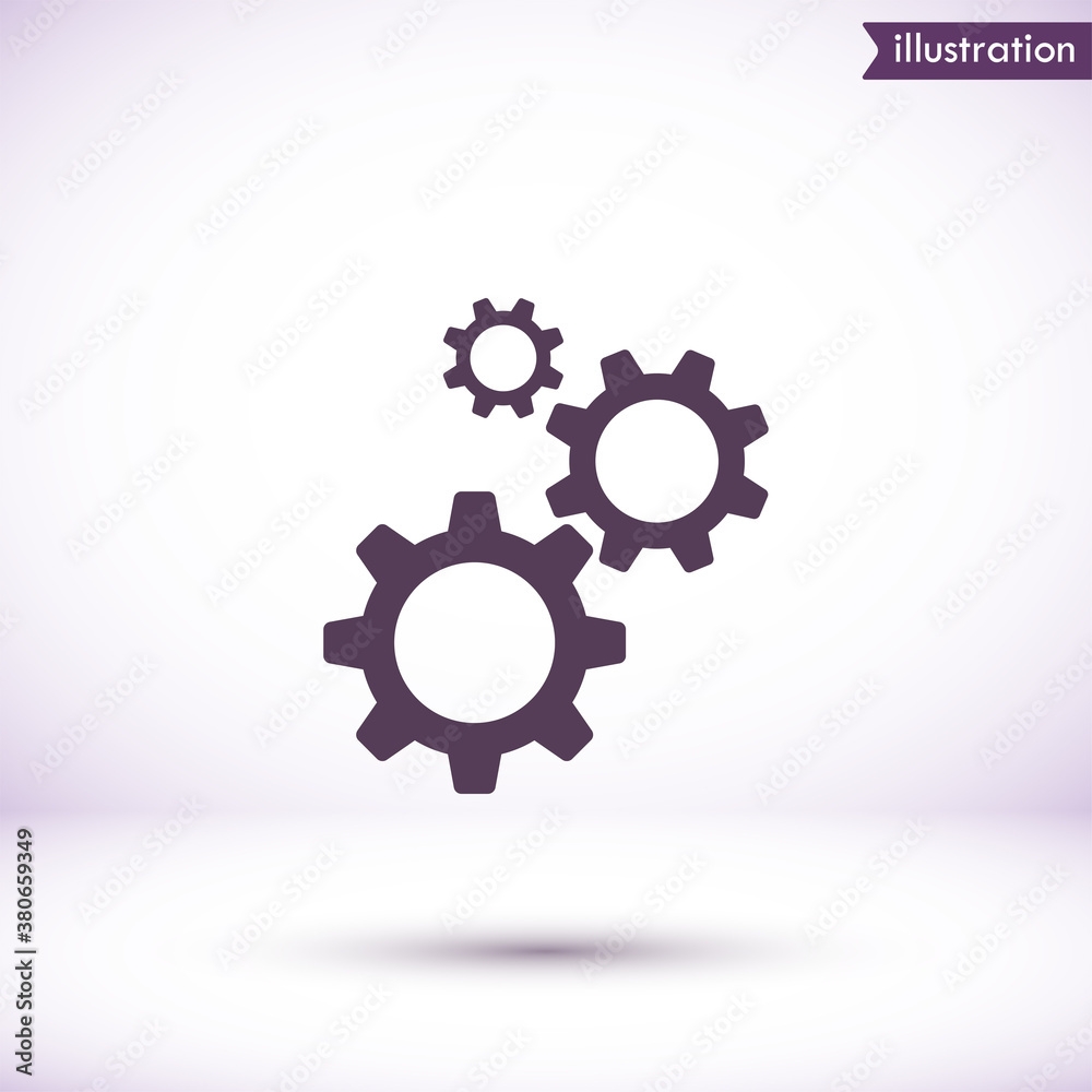 Gears vector icon , lorem ipsum Flat design Gears vector icon , lorem ipsum Flat design