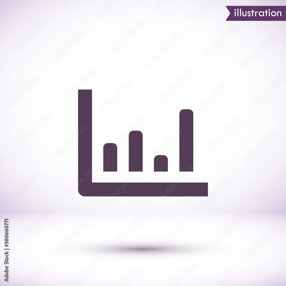 Chart vector icon , lorem ipsum Flat design Chart vector icon , lorem ipsum Flat design