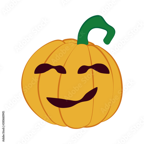 Vector sticker pumpkin for halloween © Yelyzaveta