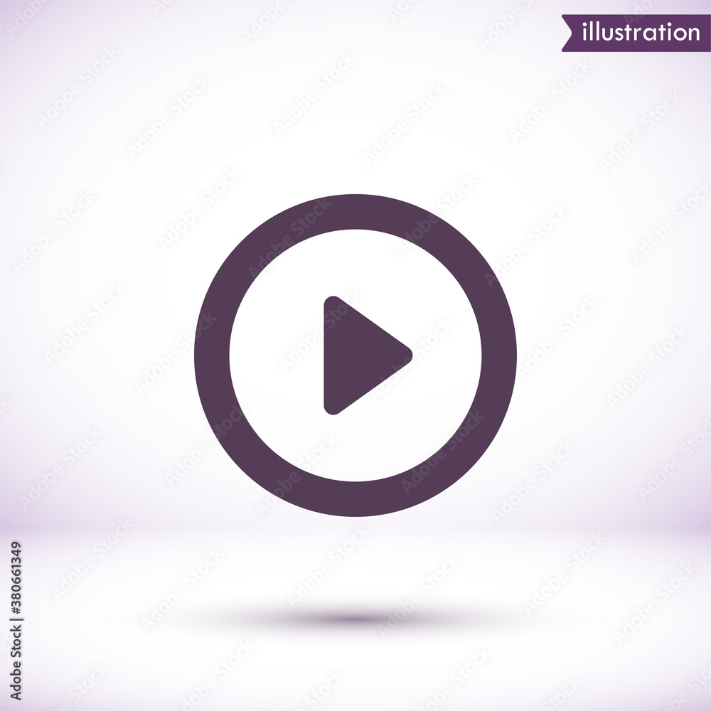 Play vector icon , lorem ipsum Flat design Play vector icon , lorem ipsum Flat design