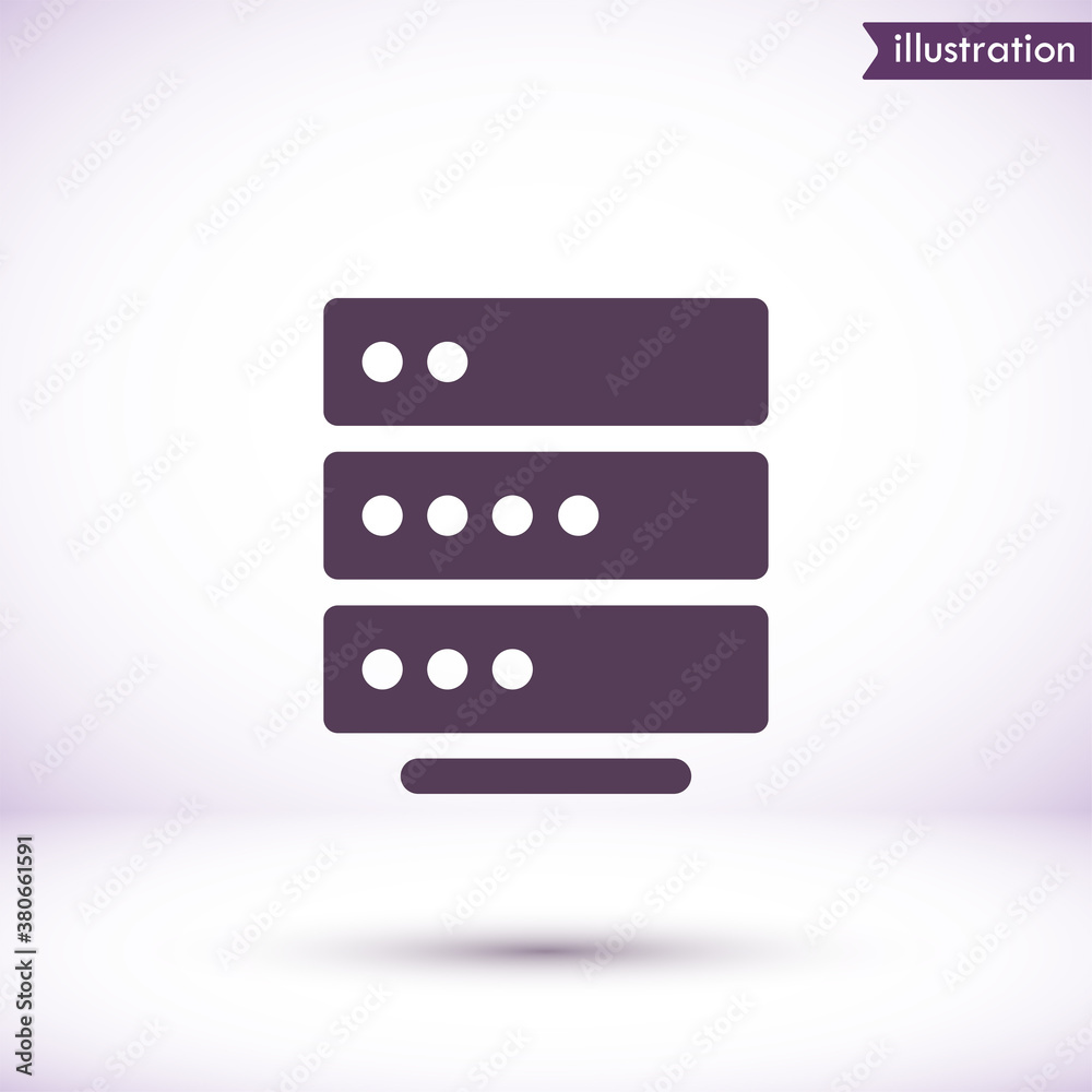 Server vector icon , lorem ipsum Flat design Server vector icon , lorem ipsum Flat design
