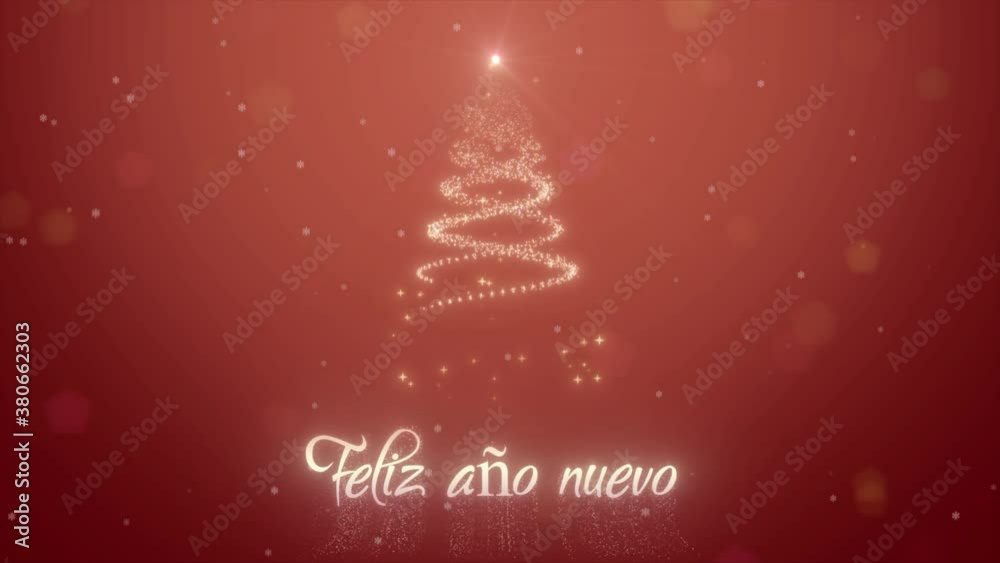 2021 neon animation, feliz ano nuevo happy new year on spanish, 3d motion design for new year holidays, sparkles background