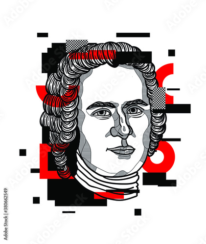 Crazy red style. Johann Sebastian Bach.