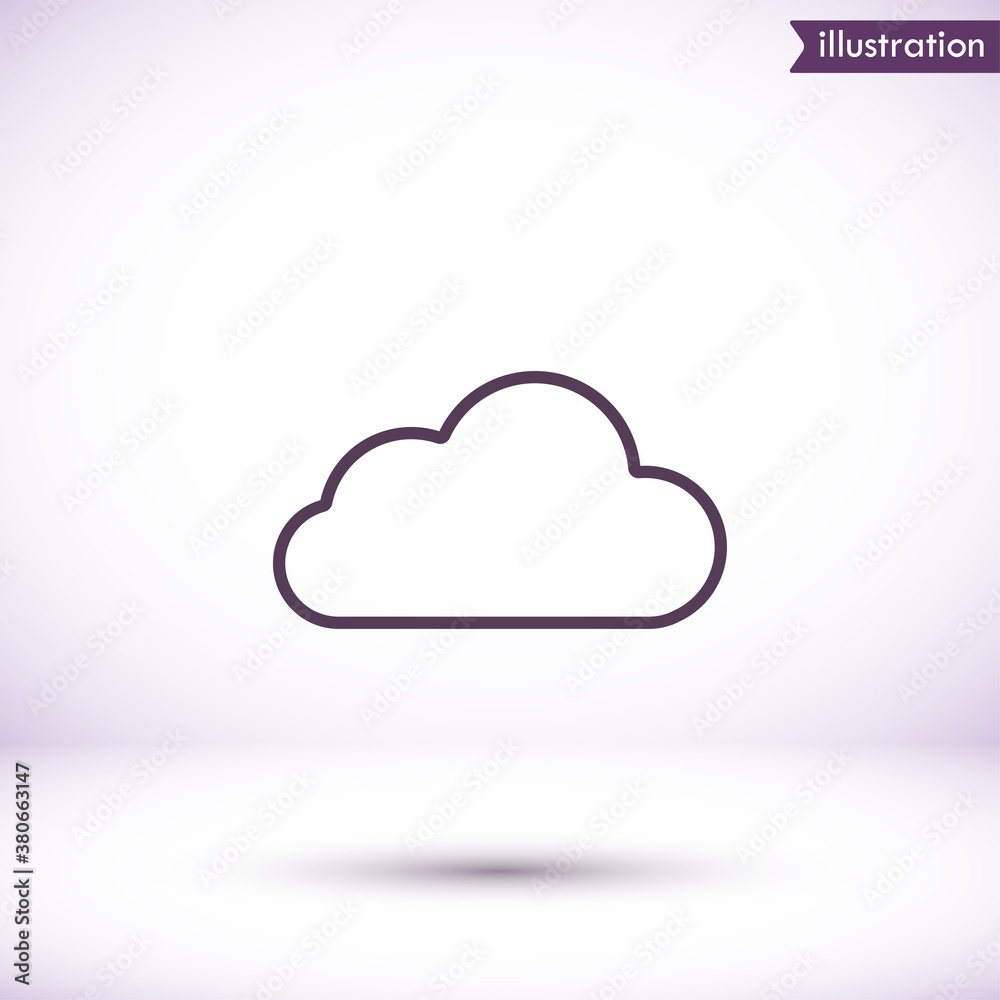 Cloud vector icon , lorem ipsum Flat design Cloud vector icon , lorem ipsum Flat design