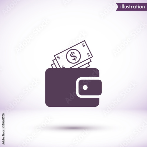 Purse  vector icon  , lorem ipsum Flat design