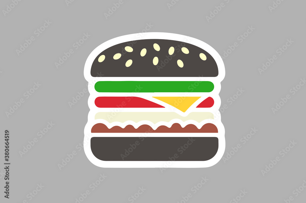 black burger on a gray background. delicious juicy sandwich. appetizing fast food black burger on a gray background. delicious juicy sandwich. appetizing fast food