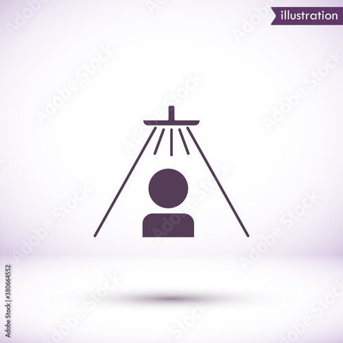 Shower for man vector icon