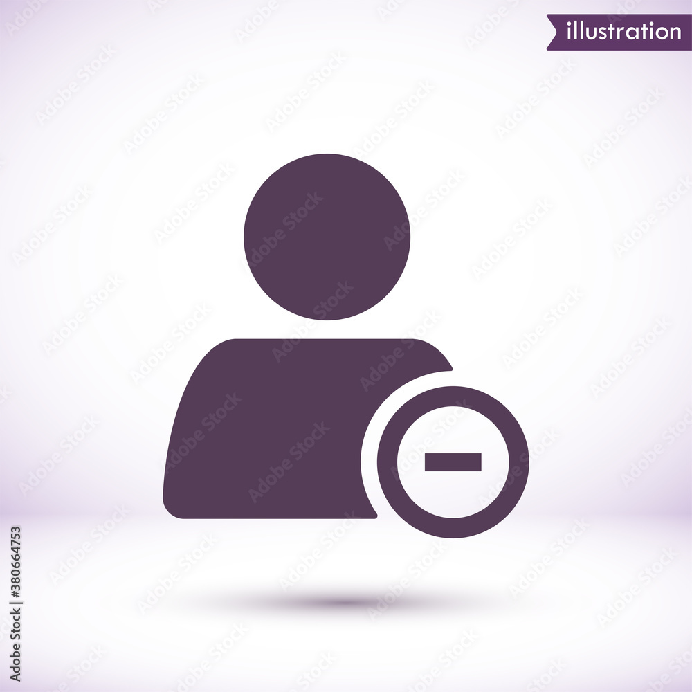 Remove a person vector icon , lorem ipsum Flat design Remove a person vector icon , lorem ipsum Flat design