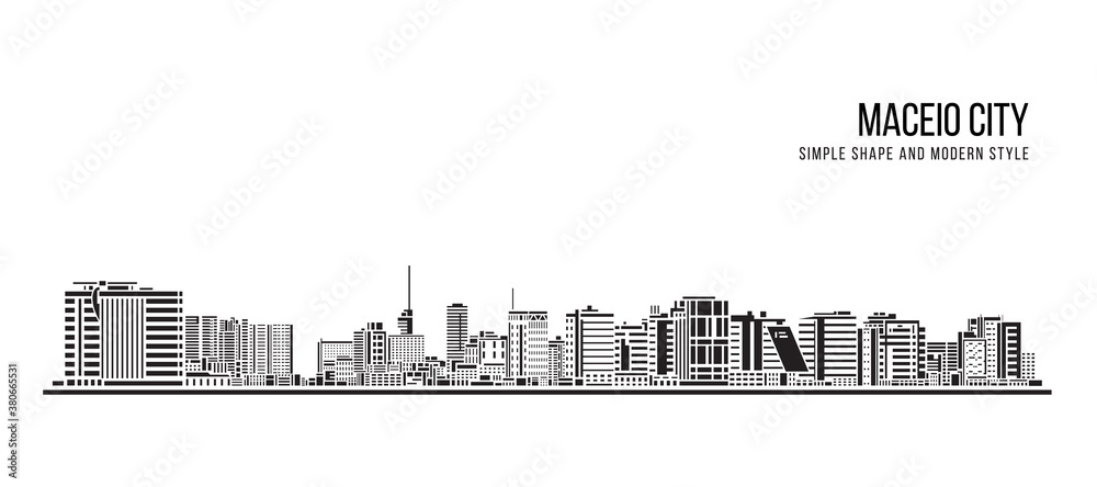 Cityscape Building Abstract shape and modern style art Vector design -  Maceio city