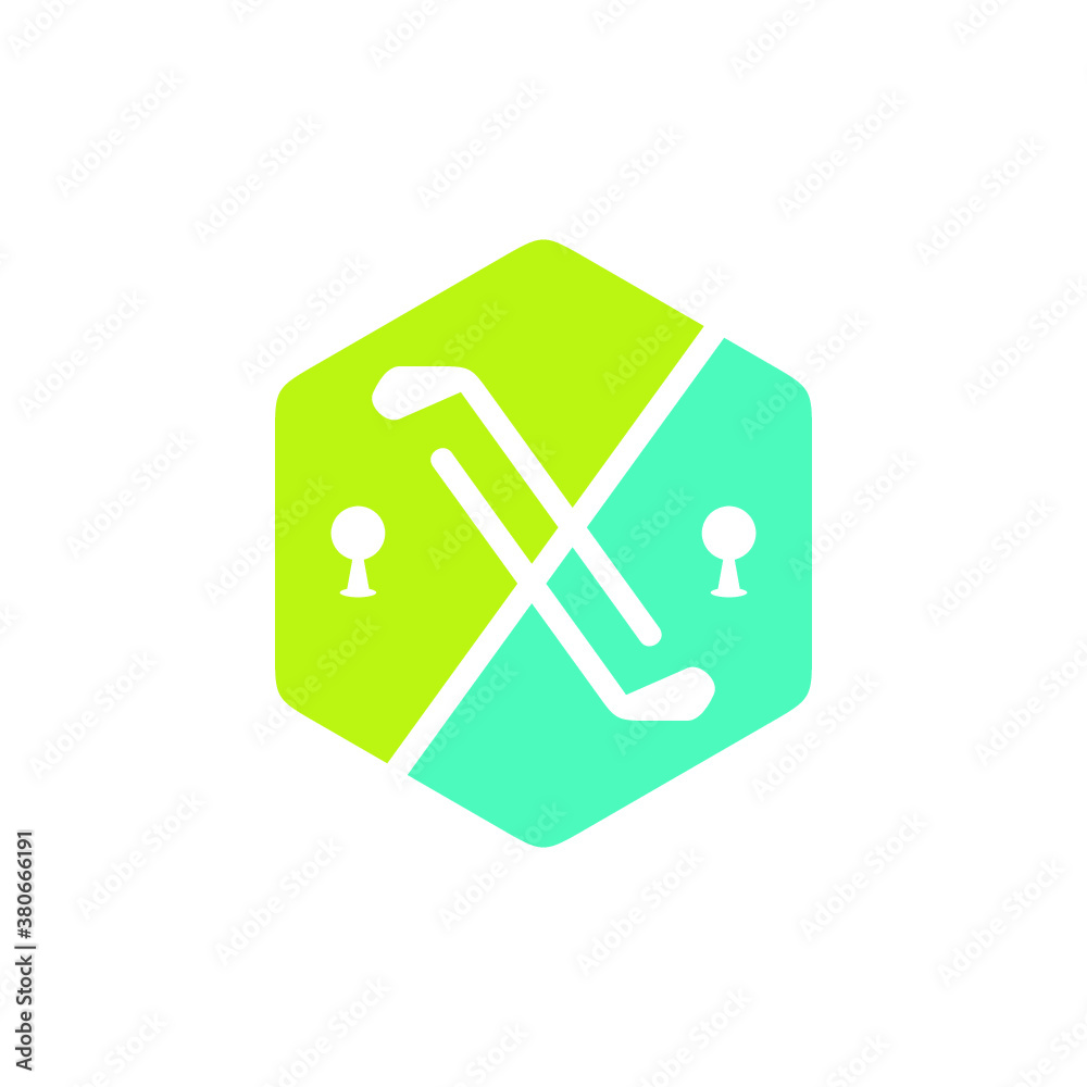 vector logo H alphabet icon golf illustration vector logo H alphabet icon golf illustration