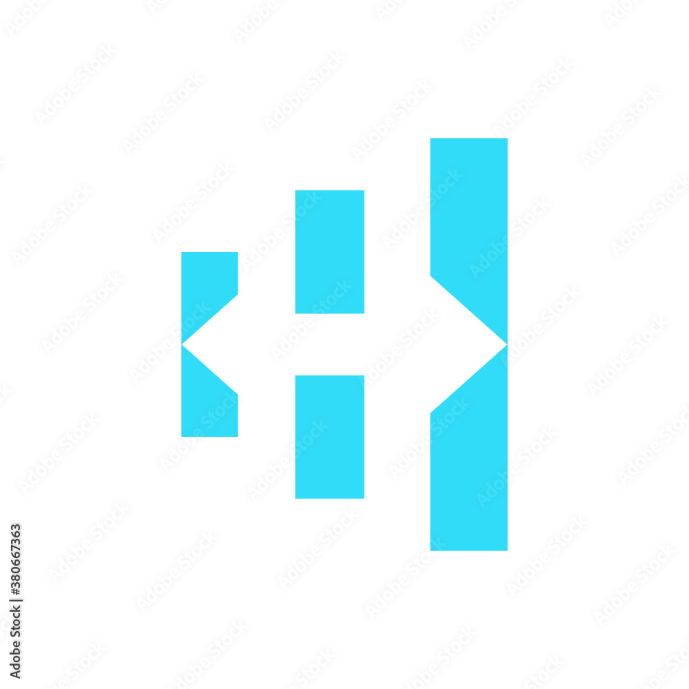 vector logo H alphabet icon illustration 