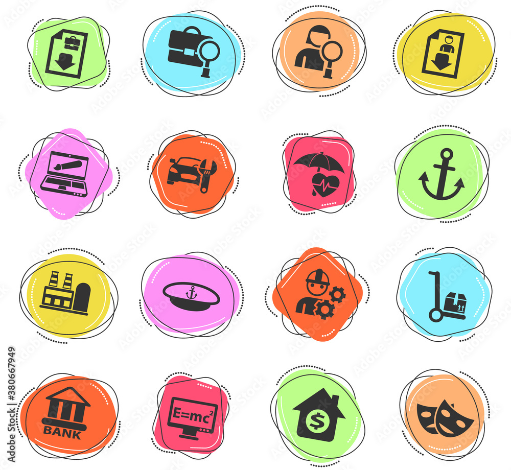 job search icon set job search icon set