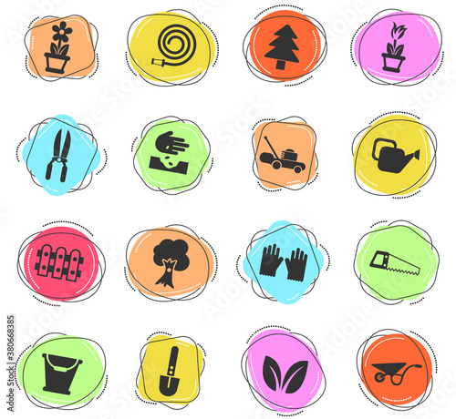 landscape design icon set