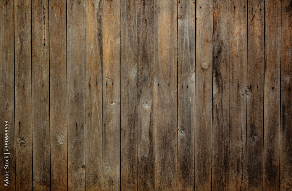 Naklejka premium Old grunge dark textured wooden background,The surface of the old brown wood texture