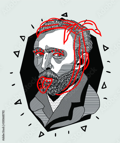 Crazy red style. Vincent van Gogh.