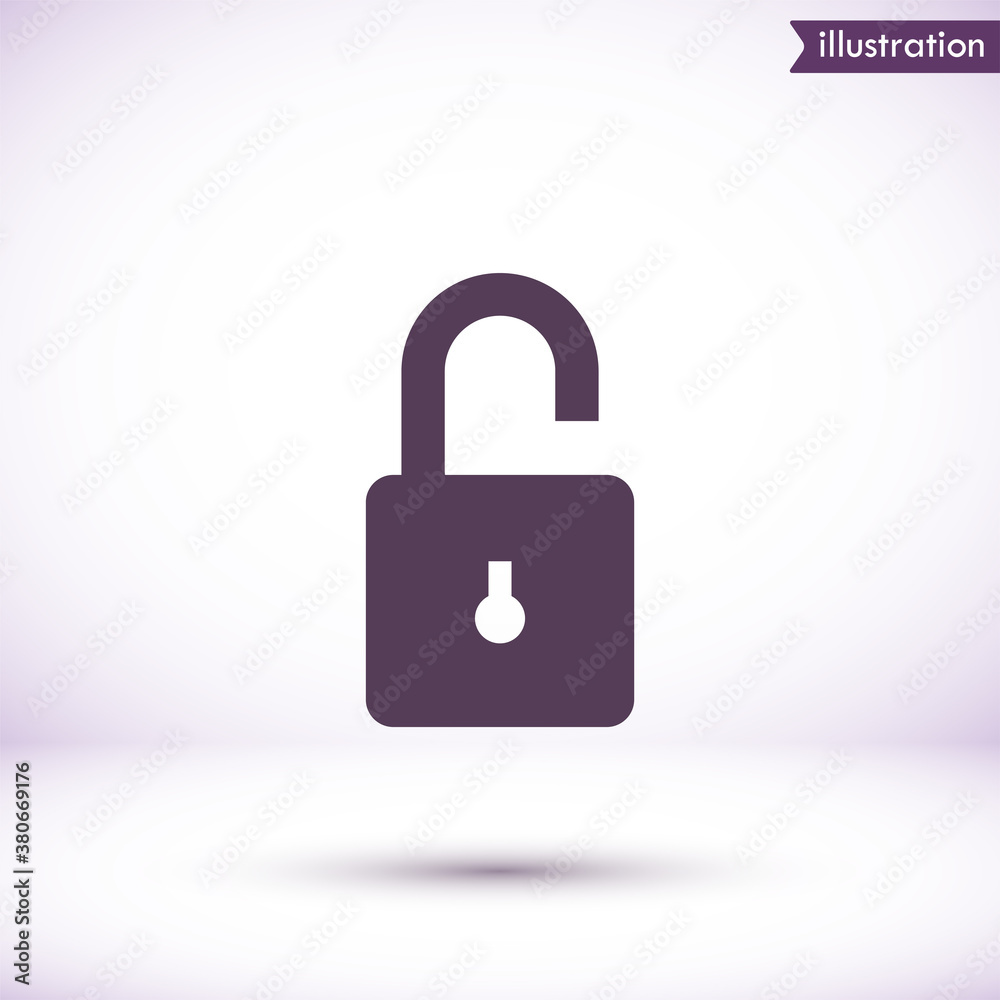 Lock vector icon , lorem ipsum Flat design Lock vector icon , lorem ipsum Flat design
