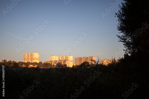 City landscape at dawn. City view.  © Олег Копьёв