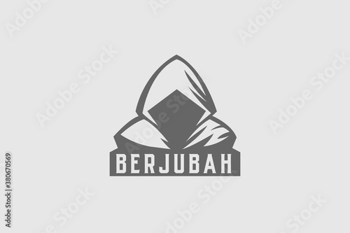 Assassins hood logo design vector illustration isolated on white background