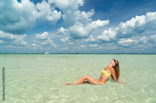 Woman at the beach in Thailand