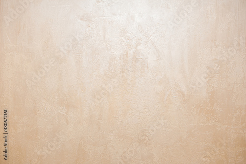 Fototapeta Wall decor Venetian decorative plaster with golden glitter paint