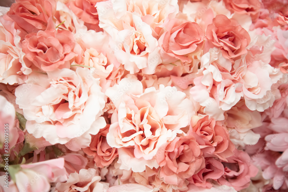 spring texture tender pink artificial flowers close-up spring texture tender pink artificial flowers close-up
