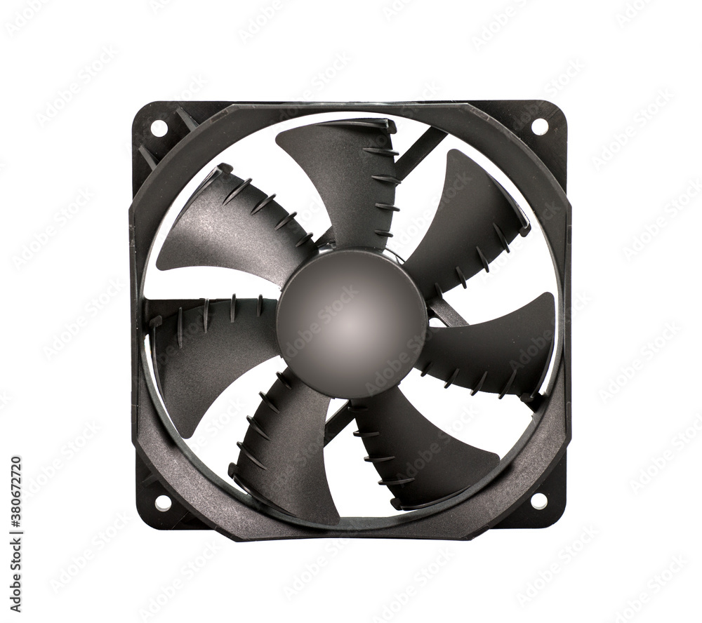 fan for computer black isolated on white fan for computer black isolated on white
