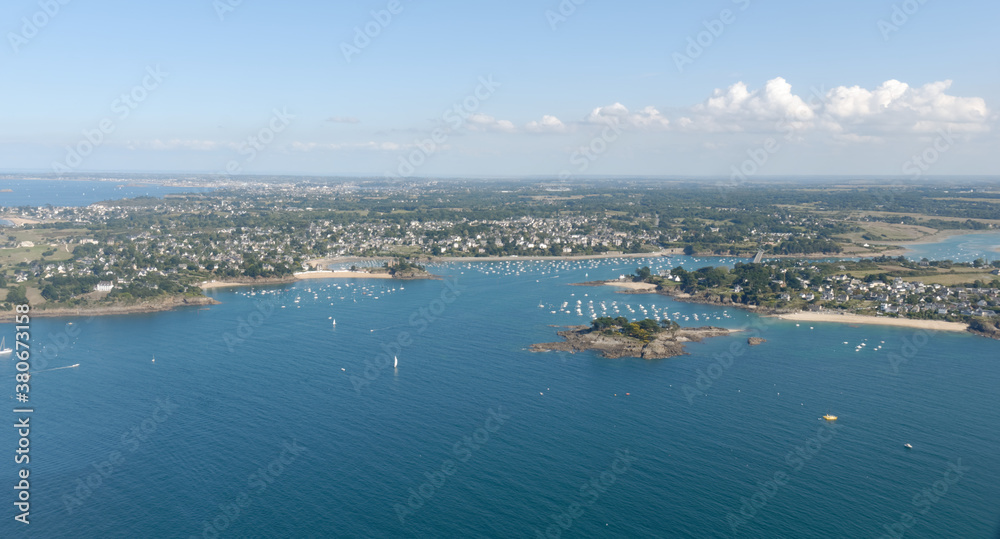 Saint Briac and the Frémur river (brittany France). Aerial view