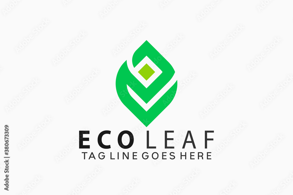 Letter E Eco Green Leaf Logo Design Vector Illustration Letter E Eco Green Leaf Logo Design Vector Illustration