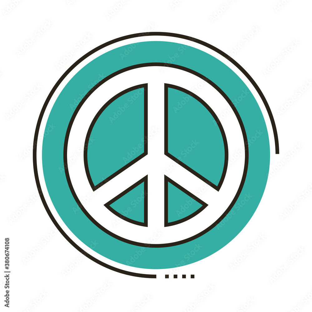 peace symbol line and fill style icon peace symbol line and fill style icon