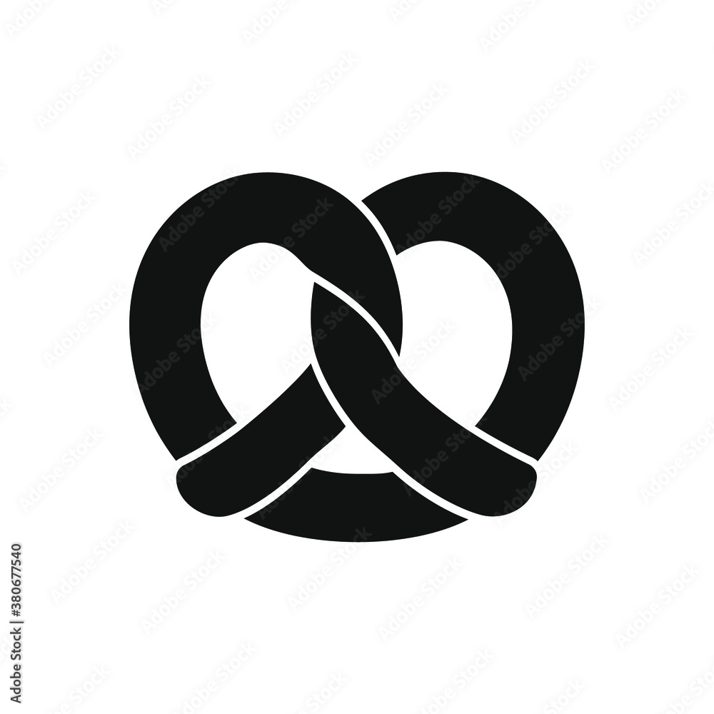 Plain pretzel simple vector icon design Plain pretzel simple vector icon design