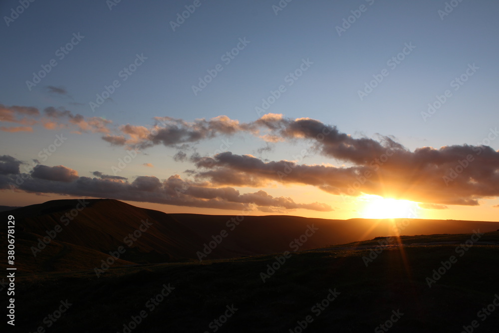 Sunsetting near Mam Tor in the Peak District National Park