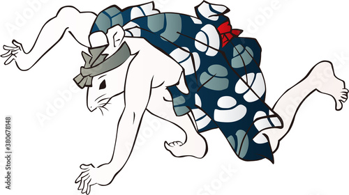 浮世絵　ねずみ男　その2
