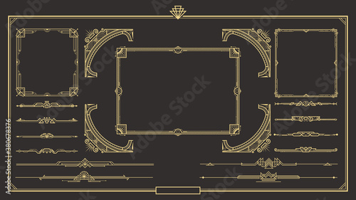 Art Deco Border and frame set