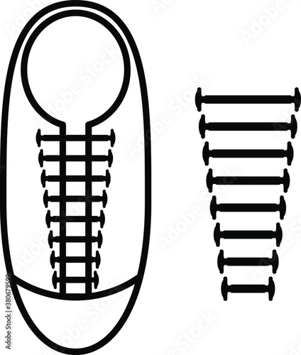 no tie silicone shoelace  icon