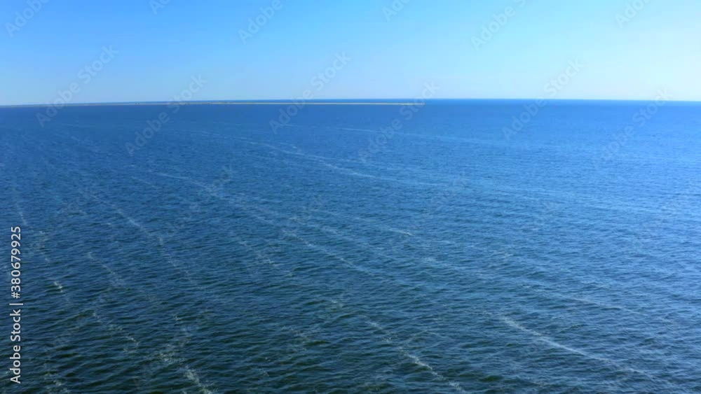 Picturesque aerial seascape. Flying forward over sea Picturesque aerial seascape. Flying forward over sea