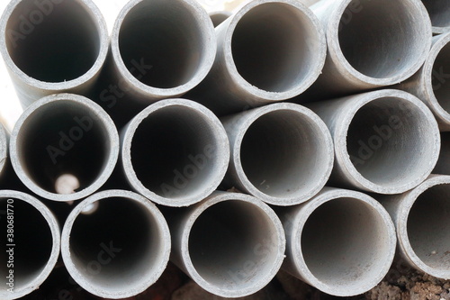 Picture of pipes for underground communications.