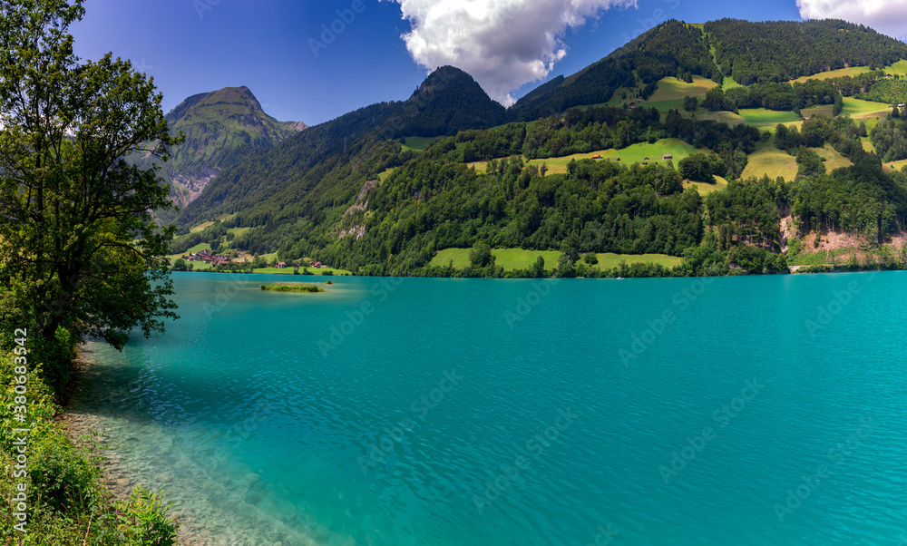 Lungern Old medieval village in the swiss alps.