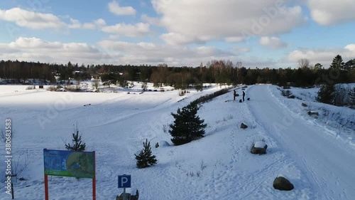 Winter discgolf course photo