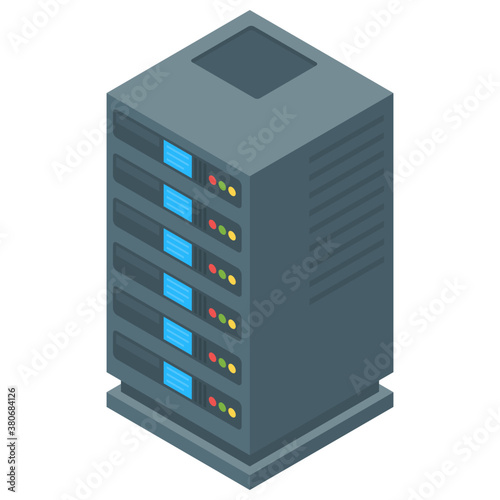 
Data storage server in isometric design 
