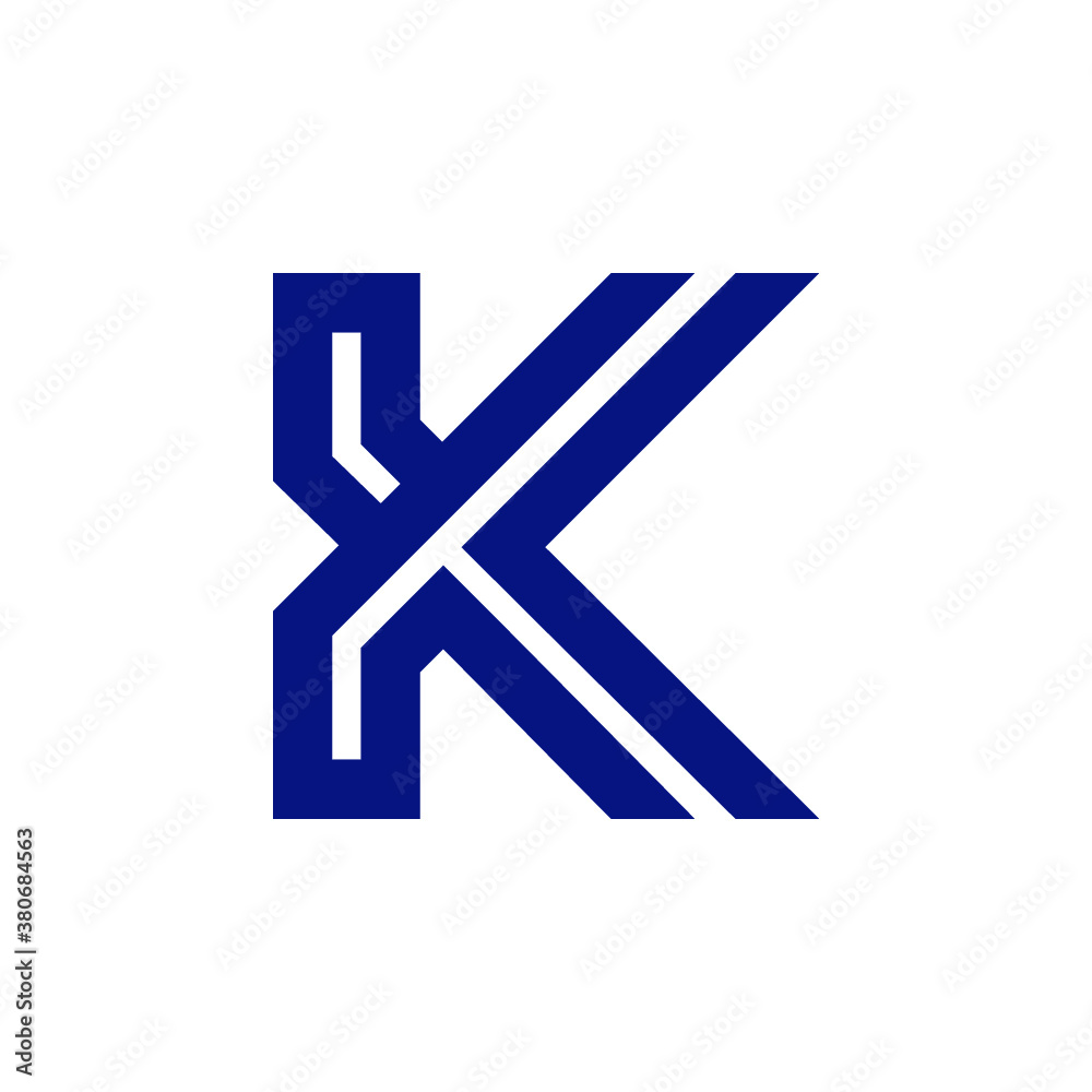 Obraz premium vector logo K alphabet icon illustration