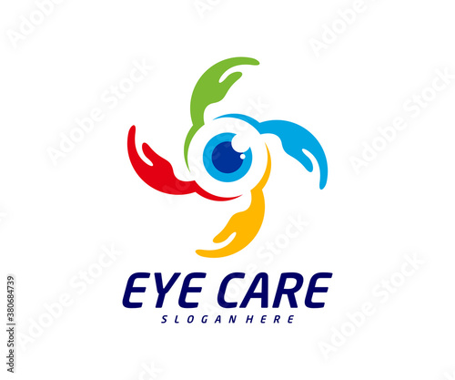 Eye care logo design vector template  Creative eye logo concept  Icon symbol  Illustration