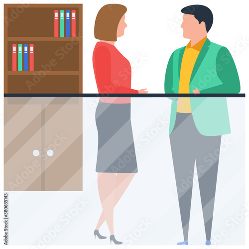
Flat business deal illustration vector 

